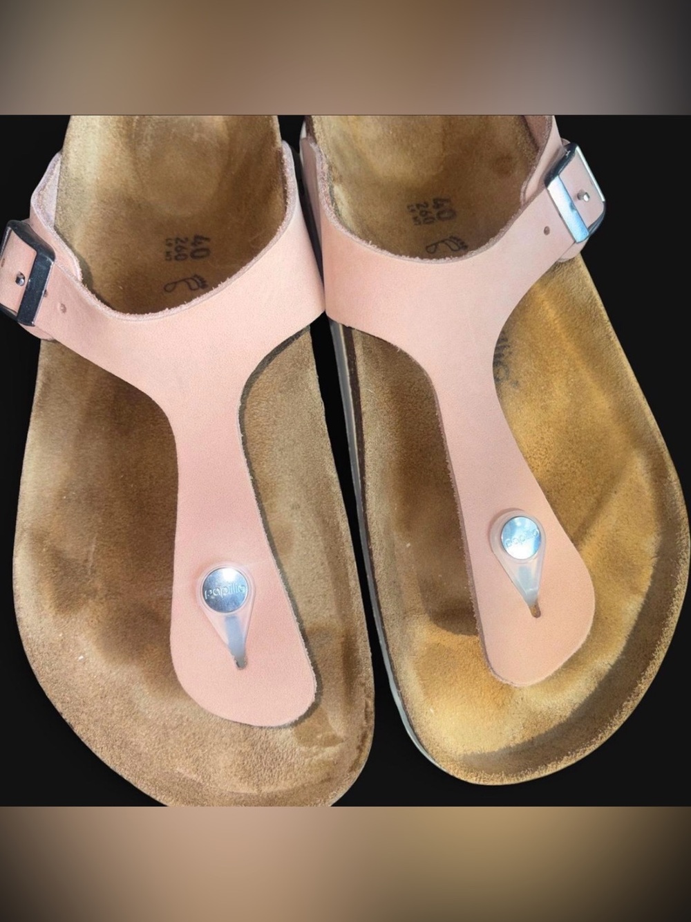 Birkenstock Pink T-Strap Thong Sandals